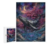 500 PCS Puzzle For Adults Whale in Dreamy Celestial Landscape Jigsaws for Adults Relax Games Pattern Assembly Deal As Gifts for The Whole Family 500 PCS