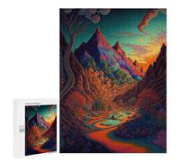 500 PCS Puzzle For Adults Whimsical Mountain Landscape -2 Jigsaw Anti-Stress Toys Presents for Women Deal As Gifts for The Whole Family 500 PCS