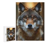 500 PCS Puzzle For Adults Wolf Portrait with Intense Gaze Jigsaws for Adults Puzzle Enhance Memory Fun Activities at Home for Is Ideal As A Gift 500 PCS