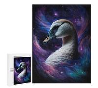 500 PCS Puzzle For Teenagers Cosmic Swan Art Print-9 Adult Jigsaw Puzzles Difficult Hard Challenging To Complete Challenging Family Fun Game 500 PCS