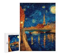 500 PCS Puzzle For Teenagers Parisian Night Sky Art -1 Adult Jigsaw Puzzles Stress Reliever Challenging To Complete Birthday And Unique Gifts 500 PCS