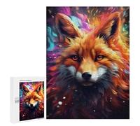 500 PCS Puzzle For Teenagerss Abstract Graffiti Fox Art Puzzles for Adults Hands-on Game Pattern Assembly Unique Gifts for Birthday And Christmas 500 PCS