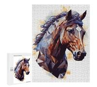 500 PCS Puzzle For Teenagerss Abstract Watercolor Horse Jigsaw for Adults Relax Games Pattern Assembly Unique Gifts for Birthday And Christmas 500 PCS