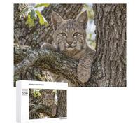 500 PCS Puzzle For Teenagerss Bobcat in A Tree Puzzles for Adults Hands-on Game Pattern Assembly Unique Gifts for Birthday And Christmas 500 PCS