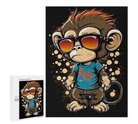 500 PCS Puzzle For Teenagerss Chill Monkey -14 Adult Jigsaw Puzzle Toy Wall Decor Hand Speed Race Unique Gifts for Birthday And Christmas 500 PCS