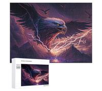 500 PCS Puzzle For Teenagerss Eagle Soaring Through Stormy Skies Puzzles for Adults Hands-on Game Pattern Assembly Unique Gifts for Birthday And Christmas 500 PCS