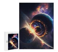 500 PCS Puzzle For Teenagerss Galactic Collision Cosmic Dance of Planets Adult Jigsaw Puzzle Toy Wall Decor Hand Speed Race Unique Gifts for Birthday And Christmas 500 PCS
