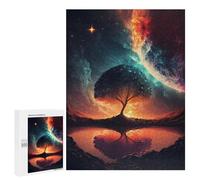 500 PCS Puzzle For Teenagerss Galactic Tree Reflection -1 Adult Jigsaw Puzzle Toy Wall Decor Hand Speed Race Unique Gifts for Birthday And Christmas 500 PCS