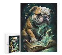 500 PCS Puzzle For Teenagerss Magical Bulldog Spellcasting Adult Jigsaw Puzzle Toy Wall Decor Hand Speed Race Unique Gifts for Birthday And Christmas 500 PCS