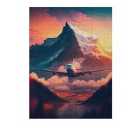 500 PCS Puzzle For Teenagerss Mountain Flight Sunset Jigsaw for Adults Brain Teaser Game Analysis And Logic Difficult And Challenge 500 PCS