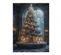 500 PCS Puzzle For Teenagerss Ornate Christmas Tree Jigsaw for Adults Brain Teaser Game Analysis And Logic Difficult And Challenge 500 PCS