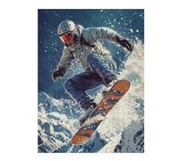500 PCS Puzzle For Teenagerss Snowboarder in Flight Jigsaw for Adults Brain Teaser Game Analysis And Logic Difficult And Challenge 500 PCS