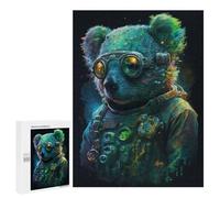 500 PCS Puzzle For Teenagerss Steampunk Bear Portrait-2 Adult Jigsaw Puzzle Toy Wall Decor Hand Speed Race Unique Gifts for Birthday And Christmas 500 PCS