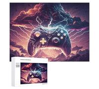 500 PCS Puzzle For Teenagerss Thunderstorm Gaming Controller -1 Puzzles for Adults Hands-on Game Pattern Assembly Unique Gifts for Birthday And Christmas 500 PCS