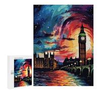 500 PCS Puzzle London Skyline with Big Ben Puzzle Für Teenager Hand Speed Race Wunschliste Mit Weihnachtsmann Spielzeug Lernspiele 500 PCS