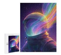 500 PCS Puzzles for Adults Astronaut with Rainbow Helmet -2 Jigsaw Puzzles for Adults Improve Memory Help The Brain Exercise Gifts for Friends And Family 500 PCS