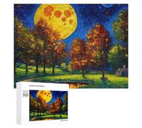 500 PCS Puzzles for Adults Autumn Moonlit Landscape Jigsaws for Adults Relaxing Games Presents for Women Unique Gifts for Birthday And Christmas 500 PCS