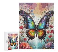 500 PCS Puzzles for Adults Butterfly Flower Puzzle For Teenagerss Hand Speed Race Train Your Brain And Hands Addictive Toys to Cultivate Patience 500 PCS