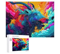 500 PCS Puzzles for Adults Colorful Mythical Creature Artwork Jigsaws for Adults Relaxing Games Presents for Women Unique Gifts for Birthday And Christmas 500 PCS