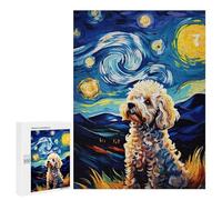 500 PCS Puzzles for Adults Dog in Starry Night Style Puzzle For Teenagerss Hand Speed Race Train Your Brain And Hands Addictive Toys to Cultivate Patience 500 PCS