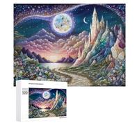 500 PCS Puzzles for Adults Enchanted Castle Under A Starry Sky Jigsaws for Adults Relaxing Games Presents for Women Unique Gifts for Birthday And Christmas 500 PCS