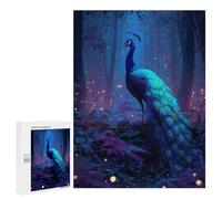 500 PCS Puzzles for Adults Enchanted Forest Peacock-1 Puzzle For Teenagers Birthday Present Difficult And Challenge Unique Birthday And Xmas Gifts 500 PCS