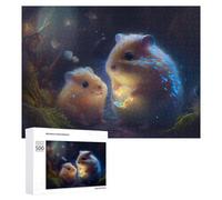 500 PCS Puzzles for Adults Enchanted Hamsters A Magical Encounter Jigsaws for Adults Relaxing Games Presents for Women Unique Gifts for Birthday And Christmas 500 PCS