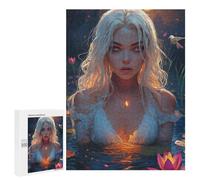 500 PCS Puzzles for Adults Enchanted Water Lily Pond -1 Jigsaw Puzzles for Adults Improve Memory Help The Brain Exercise Gifts for Friends And Family 500 PCS