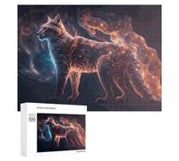 500 PCS Puzzles for Adults Enchanted Wolf A Mystical Creature Jigsaws for Adults Relaxing Games Presents for Women Unique Gifts for Birthday And Christmas 500 PCS