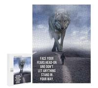 500 PCS Puzzles for Adults Face Your Fears Head On Puzzle For Teenagerss Hand Speed Race Train Your Brain And Hands Addictive Toys to Cultivate Patience 500 PCS