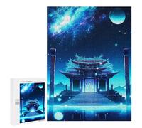 500 PCS Puzzles for Adults Fantasy Temple in Starry Sky Puzzle For Teenagerss Hand Speed Race Train Your Brain And Hands Addictive Toys to Cultivate Patience 500 PCS