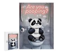 500 PCS Puzzles for Adults Funny Panda Toilet Humor Jigsaws for Adults Relax Games Presents for Women Birthday And Unique Gifts 500 PCS