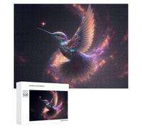 500 PCS Puzzles for Adults Galactic Hummingbird in Space Jigsaws for Adults Relaxing Games Presents for Women Unique Gifts for Birthday And Christmas 500 PCS
