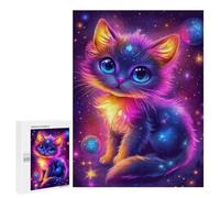 500 PCS Puzzles for Adults Galactic Kitten Fantasy Art Puzzle For Teenagers Birthday Present Difficult And Challenge Unique Birthday And Xmas Gifts 500 PCS