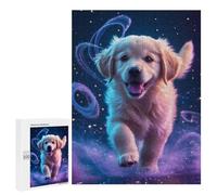 500 PCS Puzzles for Adults Golden Retriever Puppy with Magic Jigsaws for Adults Relax Games Presents for Women Birthday And Unique Gifts 500 PCS