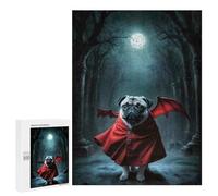 500 PCS Puzzles for Adults Grumpy Pug Vampire Jigsaws for Adults Relax Games Presents for Women Birthday And Unique Gifts 500 PCS