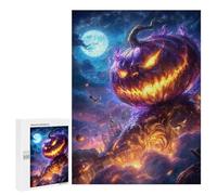 500 PCS Puzzles for Adults Halloween Pumpkin Horror Scene Puzzle For Teenagers Birthday Present Difficult And Challenge Unique Birthday And Xmas Gifts 500 PCS