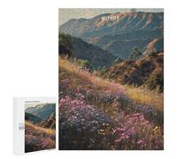 500 PCS Puzzles for Adults Hollywood Hills Flowers Jigsaw Puzzles for Adults Improve Memory Help The Brain Exercise Gifts for Friends And Family 500 PCS