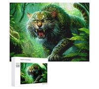 500 PCS Puzzles for Adults Jungle Roar Wild Beast in Action Jigsaws for Adults Relaxing Games Presents for Women Unique Gifts for Birthday And Christmas 500 PCS
