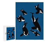 500 PCS Puzzles for Adults Killer Whales Jigsaws for Adults Relax Games Presents for Women Birthday And Unique Gifts 500 PCS