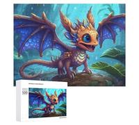 500 PCS Puzzles for Adults Magical Baby Dragon in Fantasy Forest Jigsaws for Adults Relaxing Games Presents for Women Unique Gifts for Birthday And Christmas 500 PCS