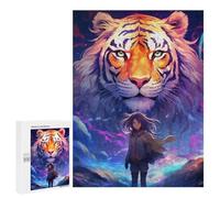 500 PCS Puzzles for Adults Magical Tiger Encounter Puzzle For Teenagerss Hand Speed Race Train Your Brain And Hands Addictive Toys to Cultivate Patience 500 PCS