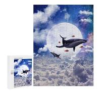 500 PCS Puzzles for Adults Magical Whales In The Sky Jigsaws for Adults Relax Games Presents for Women Birthday And Unique Gifts 500 PCS