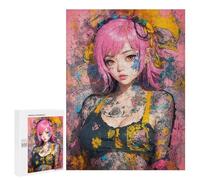 500 PCS Puzzles for Adults Neon Ink Dreams Puzzle For Teenagerss Hand Speed Race Train Your Brain And Hands Addictive Toys to Cultivate Patience 500 PCS