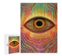 500 PCS Puzzles for Adults Psychedelic Eye Art Print-4 Jigsaw Puzzles for Adults Improve Memory Help The Brain Exercise Gifts for Friends And Family 500 PCS
