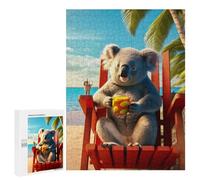 500 PCS Puzzles for Adults Raccoon Healing The Beach Adult Jigsaw Family Games Precision Cutting Unique Gifts for Birthday And Christmas 500 PCS