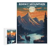 500 PCS Puzzles for Adults Rocky Mountain Jigsaws for Adults Relax Games Presents for Women Birthday And Unique Gifts 500 PCS