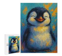 500 PCS Puzzles for Adults Smiling Penguin Painting Puzzle For Teenagerss Hand Speed Race Train Your Brain And Hands Addictive Toys to Cultivate Patience 500 PCS