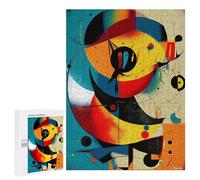 500 PCS Puzzles for Adults Solar Orbit - Cosmic Abstract Geometry in Cyan, Vermillion, And Gold Jigsaws for Adults Relax Games Presents for Women Birthday And Unique Gifts 500 PCS