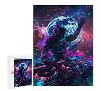500 PCS Puzzles for Adults Space DJ Mixing Beats Jigsaw Puzzles for Adults Improve Memory Help The Brain Exercise Gifts for Friends And Family 500 PCS